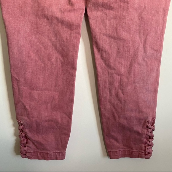 SOFT SURROUNDINGS Ultimate Denim Jacinto Cropped Pink Pull On Jeans Medium - Picture 10 of 10